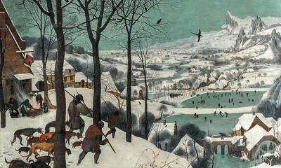 Pieter Bruegel de Oude, Jagers in de sneeuw (winter), 1565, olieverf op paneel,