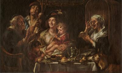 Jacob Jordaens Soo d'oude songen, soo pepen de jonge