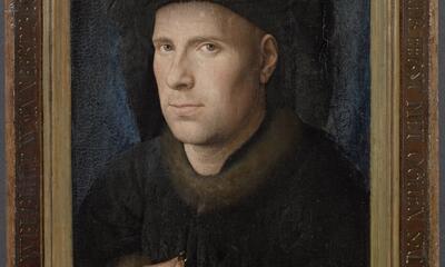 Jan van Eyck, Portret van Jan de Leeuw, 1436, olieverf op paneel, 33 x 27,5 cm