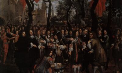 Jan Baptiste Van Meunincxhove, Karel II in de hovingen van de Gilde van Sinte-Barbara