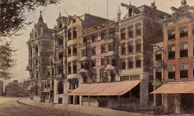 H. Misset: De Prins Hendrikkade hoek Damrak, Amsterdam