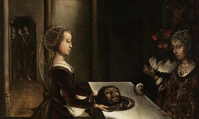 Mirafloresretabel van Juan de Flandes, Feest van Herodes, olieverf op paneel,