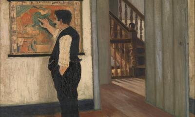 Louis Thevenet, De kaartlezer, 1913, 60 cm x 70,5 cm 