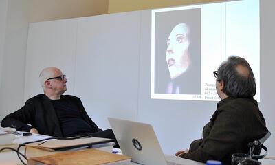 Luc Tuymans and Luc Steels, in Tuymans Studio, Antwerp, February 2020