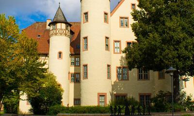 Alden Biesen, Arnold en zijn opvolgers bouwden in het Beierse graafschap Rieneck verschillende burchten, zoals Burg Rieneck die ze anderhalve eeuw later verlieten voor het Schloss in Lohr am Main