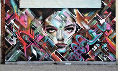 Locatelli en Rise One, Antwerpen, Sint-Erasmusstraat, Street art