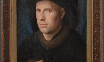 Jan van Eyck, Portret van Jan de Leeuw, 1436, olieverf op paneel, 33 x 27,5 cm