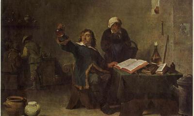 David Teniers de Jonge, De dorpsdokter, Olieverf op paneel, 