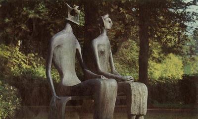 Henry Moore, Koning en Koningin, Beeldhouwwerk, brons, 