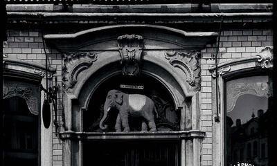 Collectie, Paula Deetjen, De deur van het burgerhuis, De Olifant, Halle, zilvergelatine op glas, Brussel, KIK, 