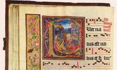 Onbekende Meester Antifonarium van de Sint-Trudo-Abdij, verlucht handschrift, waterverf op perkament,