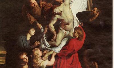 Petrus Paulus Rubens, De Kruisafneming, Drieluik, hout, centraal paneel,