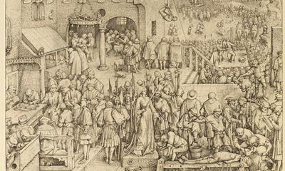 Pieter Bruegel, Justitia, Pen in bruin op papier,
