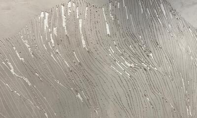 Plaster Drawing, In Situ installation, engraved plaster. Gallery Michel Rein, Paris 2021