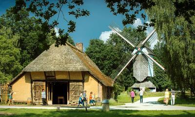 Zicht op de ‘Bruegelhoeve’, Openluchtmuseum Bokrijk, Bruegel,