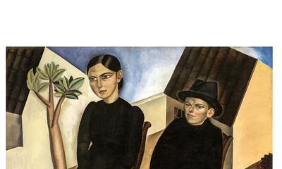 Gustave Van de Woestyne, Gaston en zijn zuster, 1923, olieverf op doek,