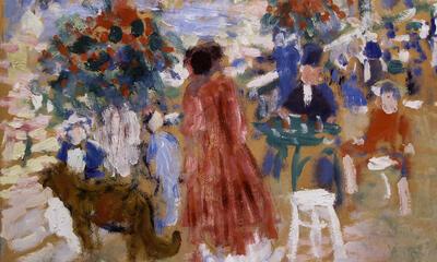 Rik Wouters, Terras, kruidtuin, Mechelen, 1907, olieverf op papier,