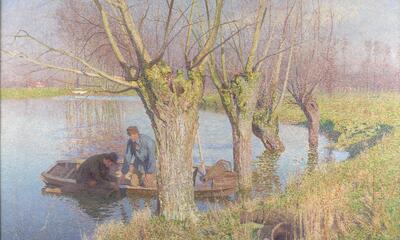 Emile Claus, La Levée des nasses, 1893