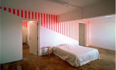 Daniel Buren, Le Décor et son double, Raas van Gaverestraat, Gent 1986, Herbert Foundation