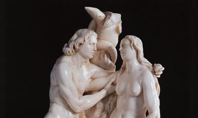 Georg Petel, Adam en Eva, 1627/28, ivoor, 25 cm. Rubenshuis, Antwerpen
