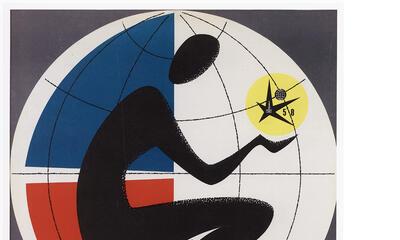 Tweede officiële affiche van Expo 58 door Jacques Richez