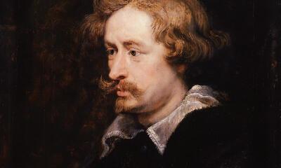 Pieter Paul Rubens, Portret van Antoon van Dyck, olieverf op hout,