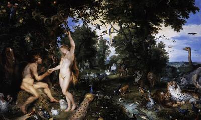 Jan Brueghel en Peter Paul Rubens, Het aardse paradijs met de zondeval van Adam en Eva, 
