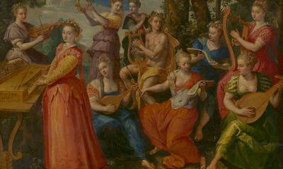 Maerten de Vos, Apollo en de muzen, Klavier