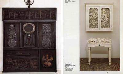 Remo Martini, De bibliotheek van een blinde, Marcel Broodthaers Table blanche et armoire blanche, 1965, Assemblage.