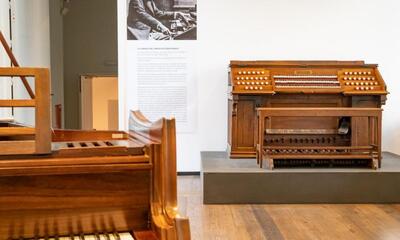 Espace César Franck in de Grand Curtius - Cavaillé-Coll-orgelconsole van César Franck 