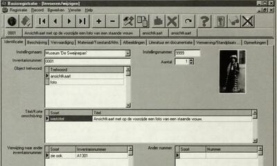 Een voorbeeld van de registratie van een museaal voorwerp in een modern museaal collectieregistratieprogramma