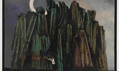 Max Ernst, Donker woud met vogel, 1927, olie op doek, Ulla en Heiner Pietzsch collectie, Berlijn © Jochen Littkemann, Berlin