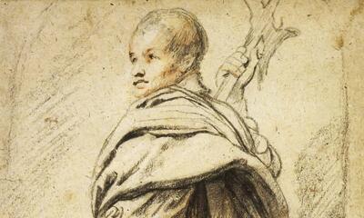 Peter Paul Rubens (Siegen, 1577 - Antwerpen, 1640), Hellebaardier, Tekeningen