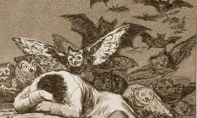Francisco José de Goya y Lucientes, De slaap van de rede brengt monsters voort (No. 43), uit de reeks Los Caprichos
