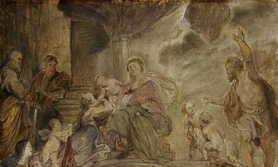 PP Rubens, Tronende Madonna, modello 1, Städel Museum, Frankfurt am Main
