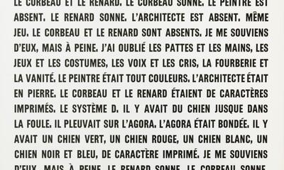 Marcel Broodthaers, Le Corbeau et le Renard (detail portfolio), 1967/68