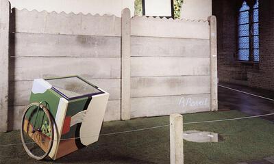 Roger Raveel (1921). Karretje om de hemel te vervoeren in mijn tuin. 1968. PMMK