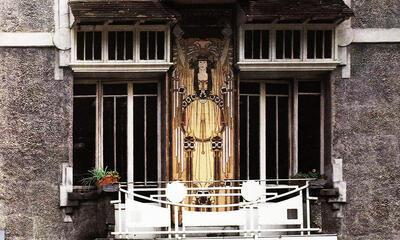Paul Cauchie (1875-1952). Graffito voorgevel Huis Cauchie. 1905. Art Nouveau