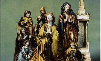 De geboorte van  Christus met engelen en herders, 1470 