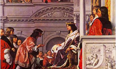 Cesar Bovetius van Everdingen en Pieter Post, Handvestverlening door Willem II van Holland aan het Hoogheemraadschap van Rijnland,