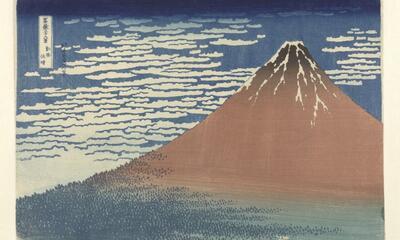 Katsushika Hokusai, Vent fin, matin clair. Serie zesendertig zichten op de berg Fuji, rond 1829-1833