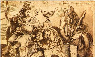 Peter Paul Rubens,  Ontwerp voor het  titelblad van Justus Lipsius, Opera Omnia