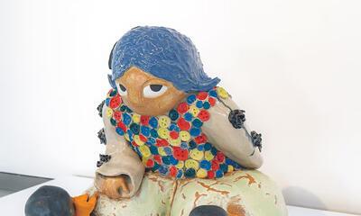 Pia Mougeot, werk in uitvoering (detail), 2025