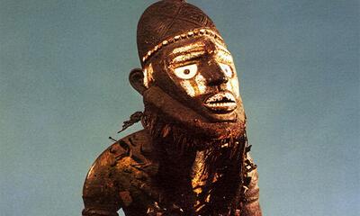 Spijkerbeeld van de Mayombe, Zaïre-republiek, Neder-Congo, Centraal Afrika. 