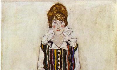 Egon Schiele, Portret van zijn vrouw Edith, 1915 