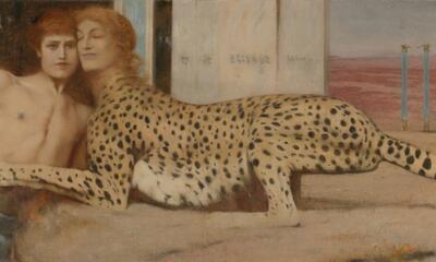 Fernand Khnopff, Liefkozingen, 1896