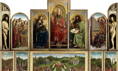 Hubrecht en Jan van Eyck, Het Lam­Godsretabel in geopende toestand, 