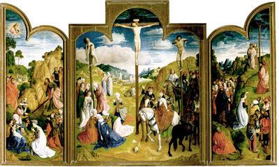 Justus van Gent, Calvarieberg-retabel,