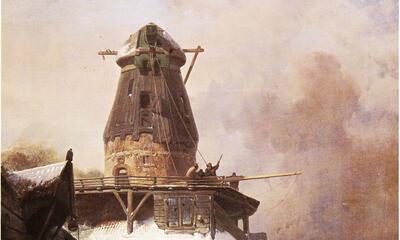 W. J. J. Nuyen, De oude molen in de winter, 1838. 