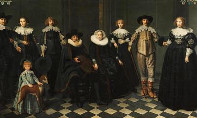 D. Santvoort, Burgemeester Dirk Basz Jacobs van Amsterdam met zijn gezin in 1635